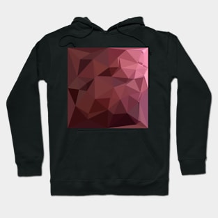 Antique Ruby Abstract Low Polygon Background Hoodie